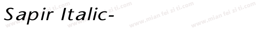 Sapir Italic字体转换